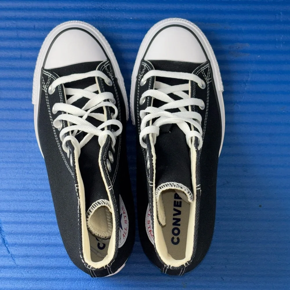 Size 11- Women’s Converse Sneakers Hidden Wedge Hi Top Black A11909C NEW